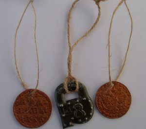 Metal Medallion with Rope Cord